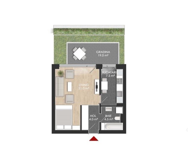 Sector 1 Reper Mall Colosseum: Studio + Gradina proprie, Nou-Finalizat